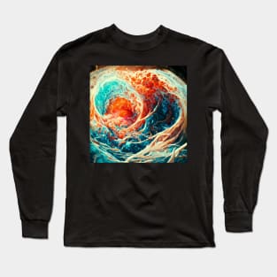 Fire and Ice Galaxy Long Sleeve T-Shirt